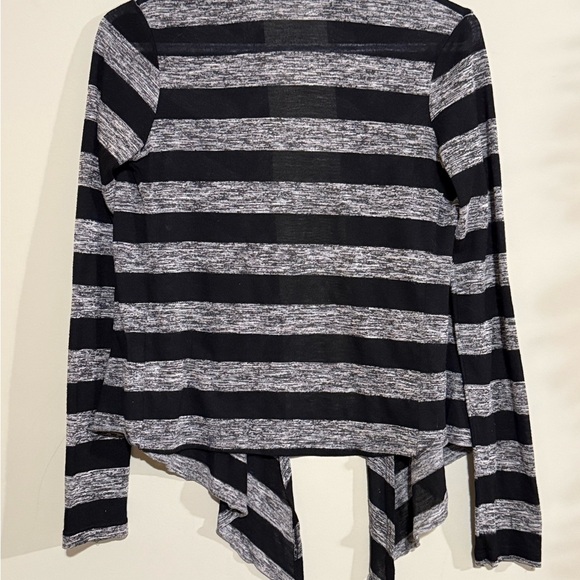 Black and Gray Striped Cardigan - Picture 2 of 3